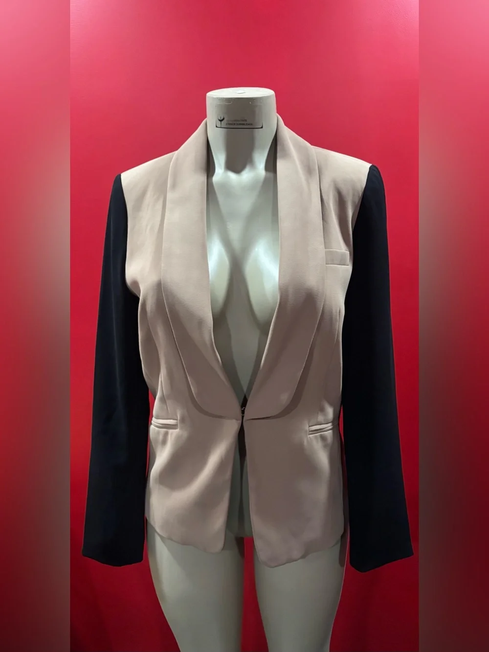 Forever 21 Blush and Black Two-Tone Open Blazer